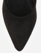 vices Pantofi cu toc negri cu Brant din Piele Naturală cu Model Geometric Arori