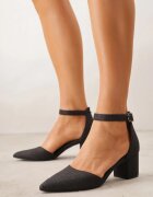 vices Pantofi cu toc Negri Eleganti cu sclipici cu branț din piele naturală Leadora