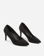 vices Pantofi cu toc Negri Stiletto cu Branț din Piele Cleliae
