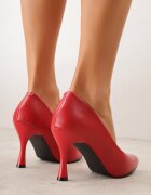 vices Pantofi cu toc roșii model clepsidră cu branț din piele naturală Dandre