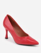 vices Pantofi cu toc roșii model clepsidră cu branț din piele naturală Dandre