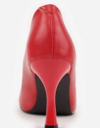 vices Pantofi cu toc roșii model clepsidră cu branț din piele naturală Dandre