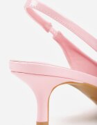 vices Pantofi cu toc Roz Lăcuiți Slingback cu toc tip pisicuță Sonilitia