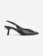 vices Pantofi cu toc Sandale Negre cu toc pisică Fără călcâi cu Decorațiune Metalică Lilenda