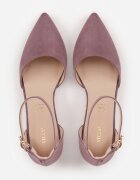 vices Pantofi cu toc violet deschis cu branț din piele și curea decorativă Nurisella