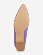 vices Pantofi cu toc Violet pe Toc Bloc Decorativ cu Brant din Piele Arvisel
