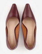 vices Pantofi eleganți Bordeaux cu toc tip kitten și branț din piele Naliove