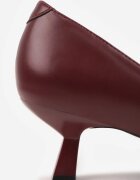 vices Pantofi eleganți Bordeaux cu toc tip kitten și branț din piele Naliove