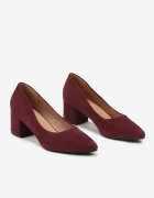 vices Pantofi eleganți Clasici Bordo cu branț din piele Valaria