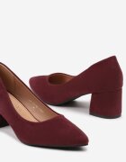 vices Pantofi eleganți Clasici Bordo cu branț din piele Valaria