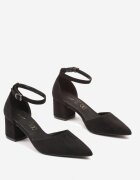 vices Pantofi eleganți Negri cu toc cu branț din piele Seallia