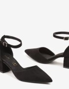vices Pantofi eleganți Negri cu toc cu branț din piele Seallia