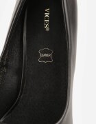 vices Pantofi eleganți negri cu toc gros cu branț din piele Danvira