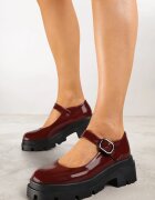 vices Pantofi Lăcuiți Bordeaux Mary Jane cu toc și platformă Daloma