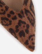 vices Pantofi Maro cu model leopard cu toc stiletto cu branț din piele Decorate cu nituri Aribene