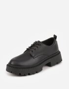 vices Pantofi Oxford negri cu șireturi cu talpă groasă Anatea