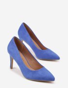 vices Pantofi stiletto albaștri cu branț din piele Cleliae