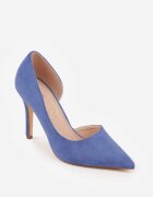 vices Pantofi stiletto albastri cu branț din piele și decupaj lateral Olialira