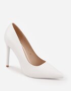 vices Pantofi stiletto Albi Clasici cu Finisaj Neted Selimya