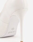 vices Pantofi stiletto Albi Clasici cu Finisaj Neted Selimya