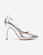 vices Pantofi stiletto Argintii Clasici cu branț din piele Innadelle