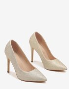 vices Pantofi stiletto Auriu cu sclipici cu branț din piele naturală Resisya