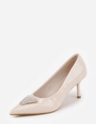 vices Pantofi stiletto Bej cu Aplicație cu zirconiu Niraselle
