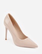 vices Pantofi stiletto Bej cu efect lăcuit Jestiva