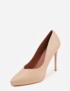 vices Pantofi stiletto bej cu platformă cu branț din piele Racca