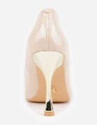 vices Pantofi stiletto bej deschis pe toc clepsidră cu branț din piele Witene