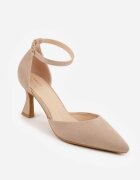 vices Pantofi stiletto bej închis din imitație de piele întoarsă cu toc tip clepsidră Esiriva