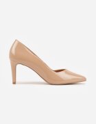 vices Pantofi stiletto Bej închis în Stil Elegant cu Branț din Piele Lerichella