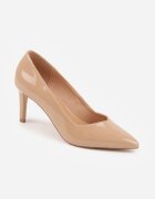 vices Pantofi stiletto Bej închis în Stil Elegant cu Branț din Piele Lerichella