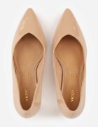 vices Pantofi stiletto Bej închis în Stil Elegant cu Branț din Piele Lerichella