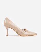 vices Pantofi Stiletto Bej Lăcuiți Decorați cu barete și catarame Tameliae