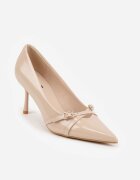 vices Pantofi Stiletto Bej Lăcuiți Decorați cu barete și catarame Tameliae