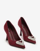 vices Pantofi stiletto bordeaux cu decorațiune cu zirconii Omerissa