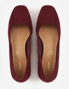vices Pantofi stiletto Bordeaux cu toc decorat cu cristale și brant din piele Oviria