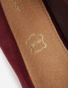 vices Pantofi stiletto Bordeaux cu toc decorat cu cristale și brant din piele Oviria