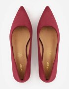 vices Pantofi stiletto Bordeaux din imitație de piele întoarsă cu toc tip kaczuszka cu branț din piele Etamarea