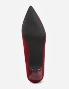 vices Pantofi stiletto Bordeaux din imitație de piele întoarsă cu toc tip kaczuszka cu branț din piele Etamarea