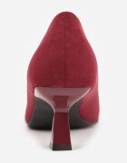 vices Pantofi stiletto Bordeaux din imitație de piele întoarsă cu toc tip kaczuszka cu branț din piele Etamarea