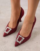 vices Pantofi stiletto Bordo cu Zirconii Decorative Labrinae