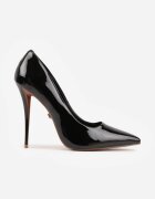 vices Pantofi stiletto Clasice Negre cu Luciu Lăcuit Divenia