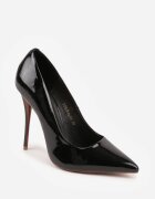 vices Pantofi stiletto Clasice Negre cu Luciu Lăcuit Divenia