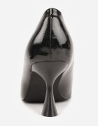 vices Pantofi stiletto Clasice Negre cu Toc Clepsidră cu Branț din Piele Dodvira