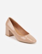 vices Pantofi stiletto Clasici Lăcuiți Bej închis cu toc și branț din piele Tinathria