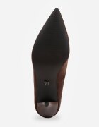 vices Pantofi stiletto Clasici Maro cu Brant din Piele Naturală Verite