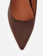 vices Pantofi stiletto Clasici Maro cu Brant din Piele Naturală Verite
