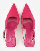 vices Pantofi stiletto Fuchsia din imitație de piele întoarsă cu călcâiul descoperit și cataramă alungită Natterea